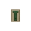 Picture of LETTER "T" PVC Patch 0.84" x 1.18" by Maxpedition®