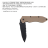 Picture of Ferox Folding Knife (Serrated Blade / Khaki Handle)