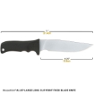 Picture of Large Long Clip Point Fixed Blade Knife (Plain Edge)