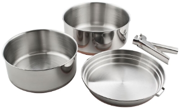 Show details for Plateau Stainless Steel Cookset by Chinook® Picture of Plateau Stainless Steel Cookset by Chinook®