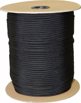 Show details for Black | 1,000 Feet | 550 LB Paracord Picture of Black | 1,000 Feet | 550 LB Paracord