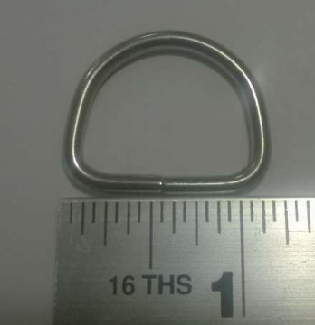 Show details for 28mm D-Ring - Non Welded - Stainless Steel Picture of 28mm D-Ring - Non Welded - Stainless Steel