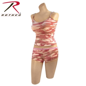 Show details for Baby Pink Camo "Booty Camp" Tank Top by Rothco® Picture of Baby Pink Camo "Booty Camp" Tank Top by Rothco®