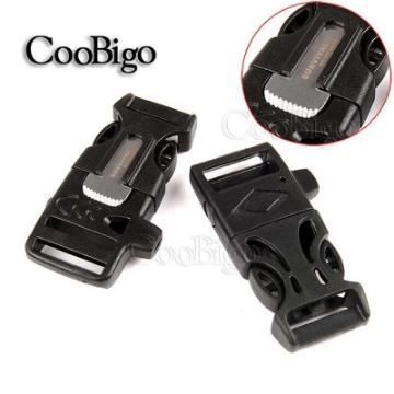 Show details for 3/4 Inch Whistle Buckle with Flint Fire Starter Escaper Picture of 3/4 Inch Whistle Buckle with Flint Fire Starter Escaper
