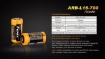 Picture of 16340 ARB-L16-700 Rechargeable Li-ion Battery by Fenix™
