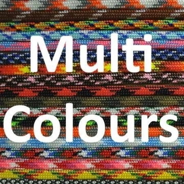 Show details for 100 Foot Multi-Colour - Nylon 7 Strand Paracord By R&W Rope Picture of 100 Foot Multi-Colour - Nylon 7 Strand Paracord By R&W Rope