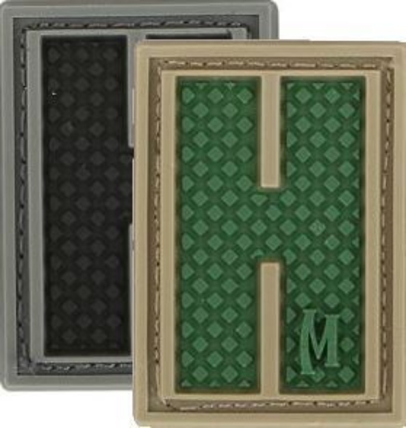 Picture of LETTER "H" PVC Patch 0.84" x 1.18" by Maxpedition®