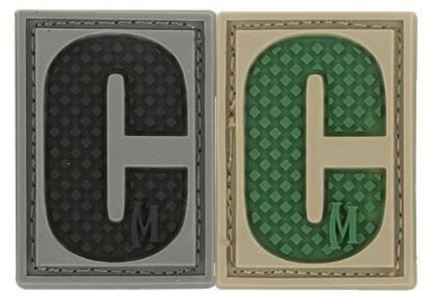 Picture of LETTER "C" PVC Patch 0.84" x 1.18" by Maxpedition®