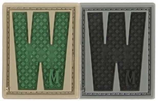 Picture of LETTER "W" PVC Patch 0.94" x 1.18" by Maxpedition®