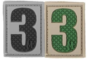 Show details for Number 3 PVC Patch 0.84" x 1.18" by Maxpedition® Picture of Number 3 PVC Patch 0.84" x 1.18" by Maxpedition®
