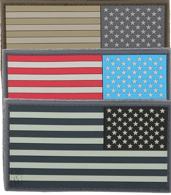 Picture of 3.25 x 1.75 Reverse American Flag 3D PVC Patch