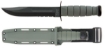 Picture of Partially Serrated Foliage Green KA-BAR® With Glass-Filled Nylon Sheath