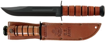 Show details for US Army KA-BAR® with Brown Leather Sheath Picture of US Army KA-BAR® with Brown Leather Sheath