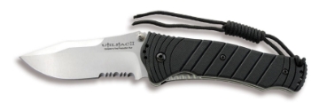 Show details for JPT-3S Drop Point - BLK Square Handle - SS - OKC Picture of JPT-3S Drop Point - BLK Square Handle - SS - OKC