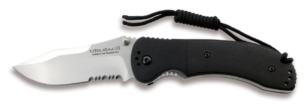 Picture of JPT-3R Stainless Serrated Drop Point with Black Round Handle by OKC