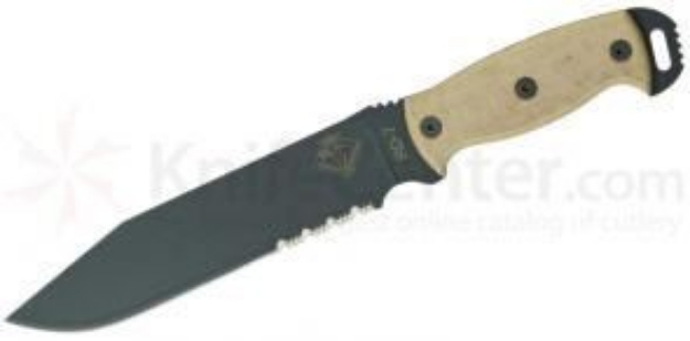 Picture of RD 7 - Tan Micarta Handle - Serrated Blade by OKC®