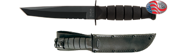 Show details for Short Black Tanto, Serrated by KA-BAR® Knives Picture of Short Black Tanto, Serrated by KA-BAR® Knives
