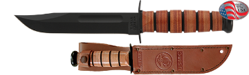Show details for Genuine USMC Combat Knife by KA-BAR® With Leather Sheath Picture of Genuine USMC Combat Knife by KA-BAR® With Leather Sheath