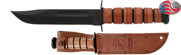 Picture of Genuine USMC Combat Knife by KA-BAR® With Leather Sheath