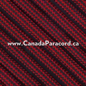 Show details for Imperial Red & Black Stripe - 100 Ft - 550 LB Cord Imperial Red & Black Stripe - 100 Ft - 550 LB Cord