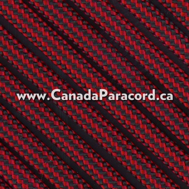 Imperial Red & Black Stripe - 100 Ft - 550 LB Cord 