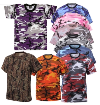 Show details for T-Shirt - Coloured Camo Poly/Cotton by Rothco® T-Shirt - Coloured Camo Poly/Cotton by Rothco