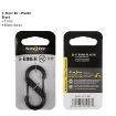 S-Biner® Plastic Double Gated Carabiner #2 - Black/Black Gates