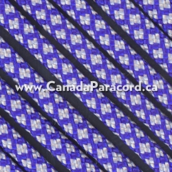 Picture of Electric Blue / Grey Diamonds - 100 Ft - 550 LB Paracord Electric Blue / Grey Diamonds - 100 Ft - 550 LB Paracord