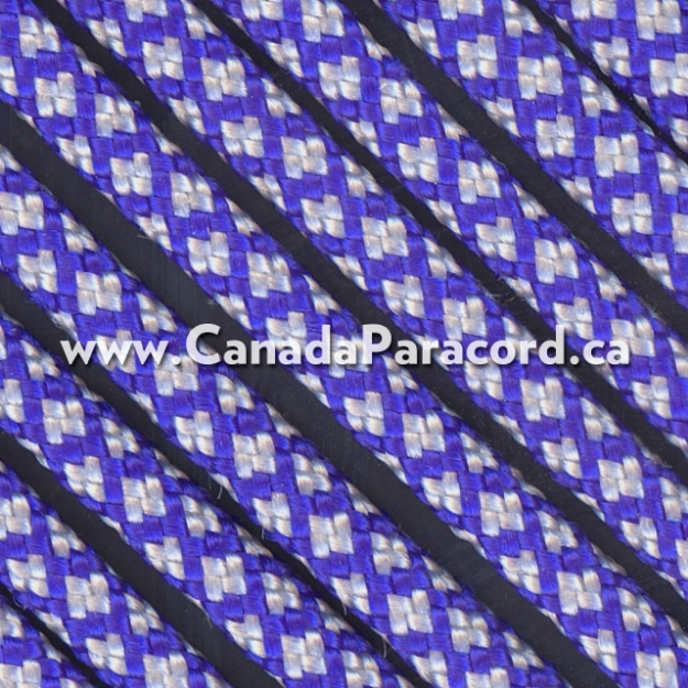 Electric Blue / Grey Diamonds - 100 Ft - 550 LB Paracord