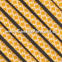 Picture of Honeycomb White/Goldenrod Diamonds - 100 Ft - 550 LB Paracord Honeycomb - 100 Ft - 550 LB Paracord