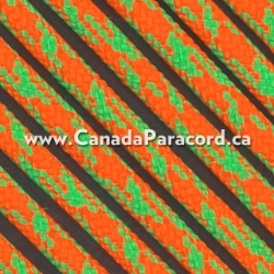 Picture of Neon Orange/Neon Green Camo - 100 Ft - 550 LB Paracord Neon Orange/Neon Green Camo - 100 Ft - 550 LB Paracord