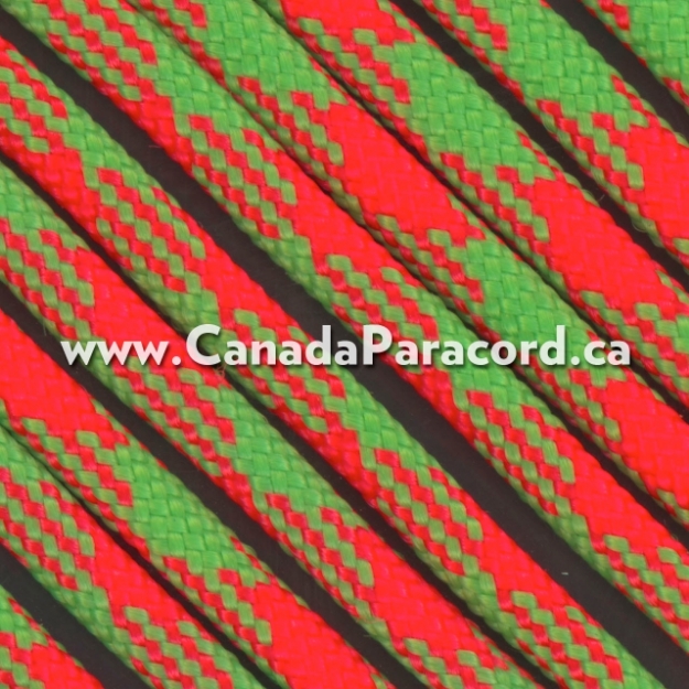 Neon Orange/Neon Green 50/50 - 100 Ft - 550 LB Paracord