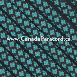 Picture of Neon Turquoise Diamonds - 100 Ft - 550 LB Paracord Neon Turquoise Diamonds - 100 Ft - 550 LB Paracord