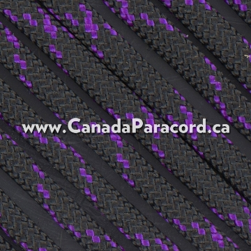 Show details for Black with Acid Purple X - 50 Ft - 550 LB Paracord Black with Acid Purple X - 50 Ft - 550 LB Paracord