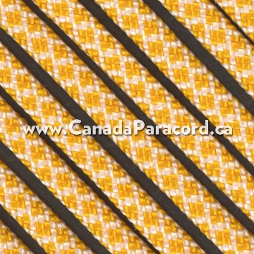 Show details for Honeycomb White/Goldenrod Diamonds - 50 Ft - 550 LB Paracord Honeycomb - 50 Ft - 550 LB Paracord