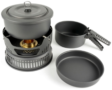 Show details for Trekker Hard Anodized Stove/Cookset by Chinook® Picture of Trekker Hard Anodized Stove/Cookset by Chinook®