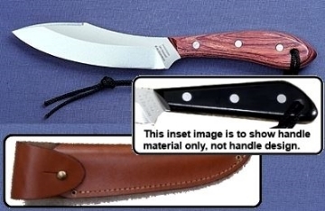 Show details for Grohmann M4CA - #4 | Black Micarta | Carbon Steel | Overlap Leather Sheath Picture of Grohmann M4CA - #4 | Black Micarta | Carbon Steel | Overlap Leather Sheath