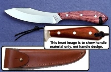 Show details for Grohmann X4SFA - #4 | Water-Resistant Resinwood | Stainless Steel (Flat Grind) | Overlap Leather Sheath Picture of Grohmann X4SFA - #4 | Water-Resistant Resinwood | Stainless Steel (Flat Grind) | Overlap Leather Sheath
