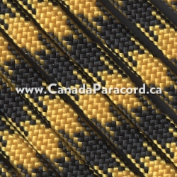 Picture of Goldenrod/Black - 100 Foot - 550 LB Paracord Goldenrod/Black - 100 Foot - 550 LB Paracord
