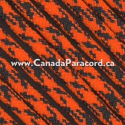 Picture of Neon Orange Camo - 100 Foot - 550 LB Paracord Neon Orange Camo - 100 Foot - 550 LB Paracord