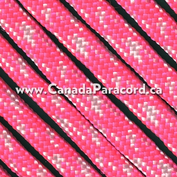 Show details for Neon Pink/White Camo - 100 Foot - 550 LB Paracord Neon Pink/White Camo - 100 Foot - 550 LB Paracord