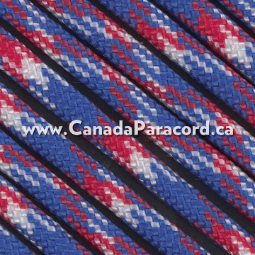 Show details for Red, White & Blue Camo - 100 Foot - 550 LB Paracord Red, White & Blue Camo - 100 Foot - 550 LB Paracord