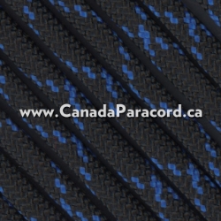 Picture of Black With Royal Blue X - 100 Foot - 550 LB Nylon Paracord Black With Royal Blue X - 100 Foot - 550 LB Nylon Paracord