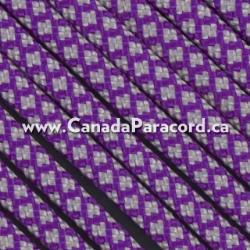 Picture of Neon Purple Silver Diamonds - 100 Ft - 550 LB Paracord Neon Purple Silver Diamonds - 100 Ft - 550 LB Paracord