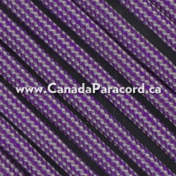 Picture of Neon Purple and Silver Stripes - 100 Feet - 550 LB Paracord Neon Purple and Silver Stripes - 100 Feet - 550 LB Paracord