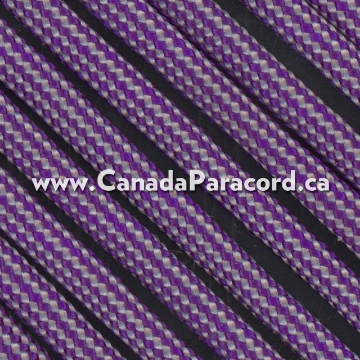 Show details for Neon Purple and Silver Stripes - 100 Feet - 550 LB Paracord Neon Purple and Silver Stripes - 100 Feet - 550 LB Paracord