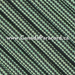 Picture of Mint and Black Stripes - 100 Ft - 550 LB Paracord Mint and Black Stripes - 100 Ft - 550 LB Paracord