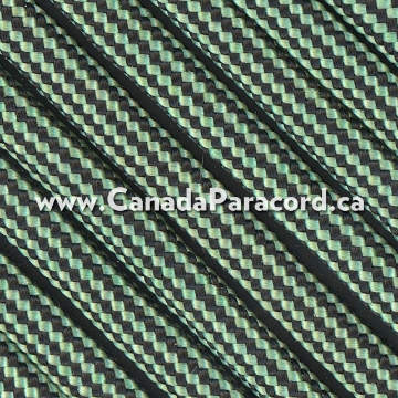 Show details for Mint and Black Stripes - 100 Ft - 550 LB Paracord Mint and Black Stripes - 100 Ft - 550 LB Paracord