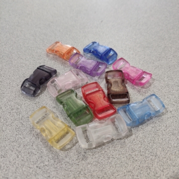 Show details for 3/8 Inch Curved Translucent Side Release Buckles 3/8 Inch Curved Transparent Side Release Buckles