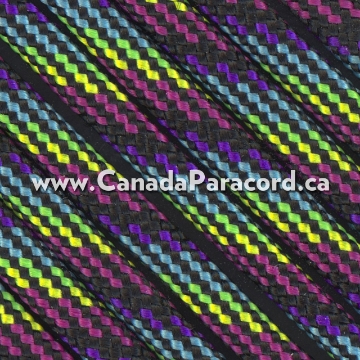 Show details for Neon Stripes - 50 Foot - 550 LB Paracord Picture of Neon Stripes - 50 Foot - 550 LB Paracord